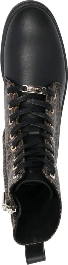 Lace-Up Monogram Biker Boots - Image 4