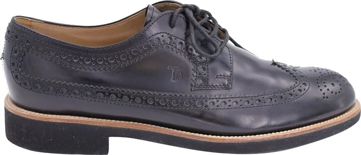 Lace Up Oxford in Black Leather