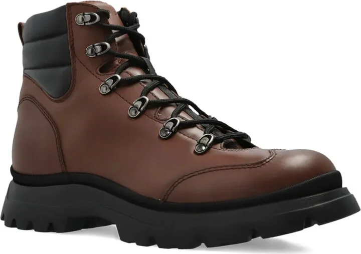 Lace-Up Padded-Ankle Hiking Boots - Image 2