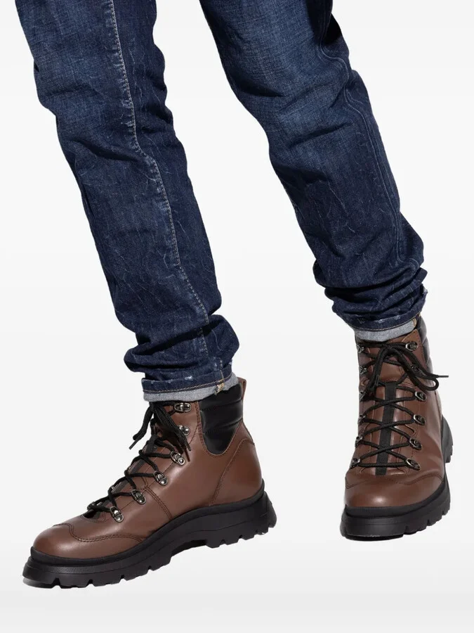 Lace-Up Padded-Ankle Hiking Boots - Image 3