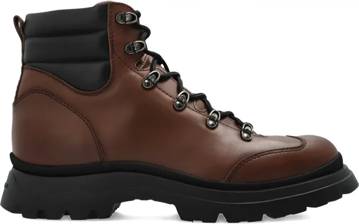 Lace-Up Padded-Ankle Hiking Boots