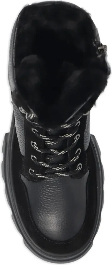 Lace-Up Panelled Combat Boots - Image 4