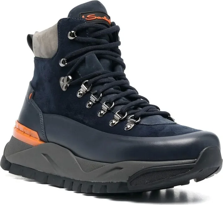 Lace-up panelled hiking boots - Image 2