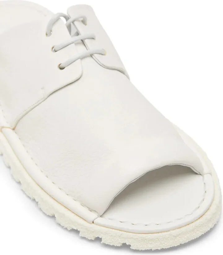Lace-Up Panelled Leather Flip Flops - Image 4