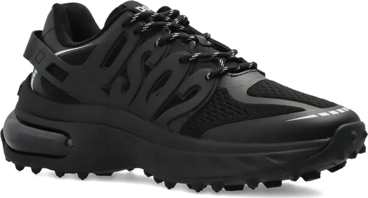 Lace-Up Panelled Low-Top Sneakers - Image 2