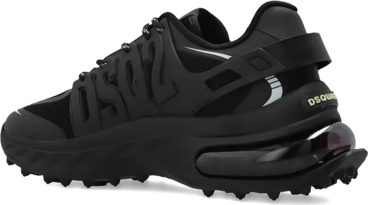 Lace-Up Panelled Low-Top Sneakers - Image 4