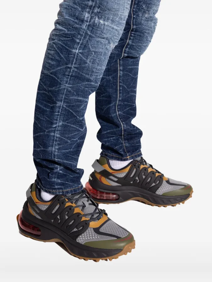 Lace-Up Panelled Low-Top Sneakers - Image 5