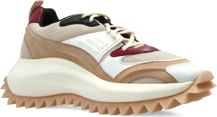 Lace-Up Panelled Sneakers - Image 2