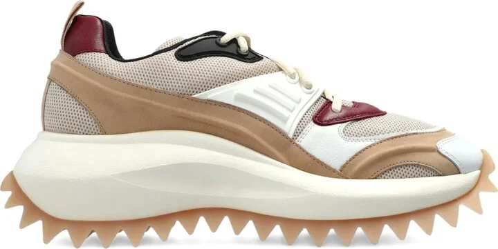 Lace-Up Panelled Sneakers