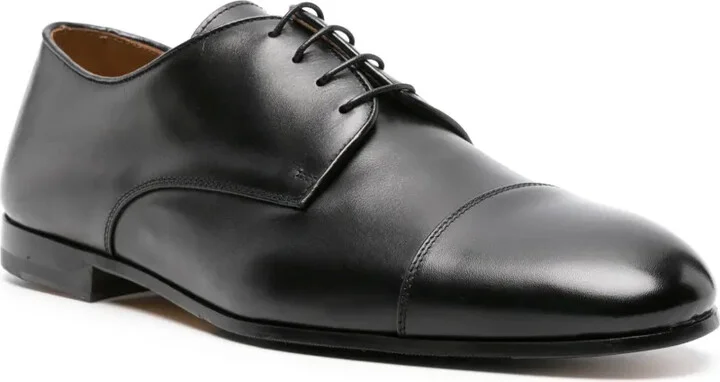 Lace-Up Patent Leather Derby Shoes - Image 2