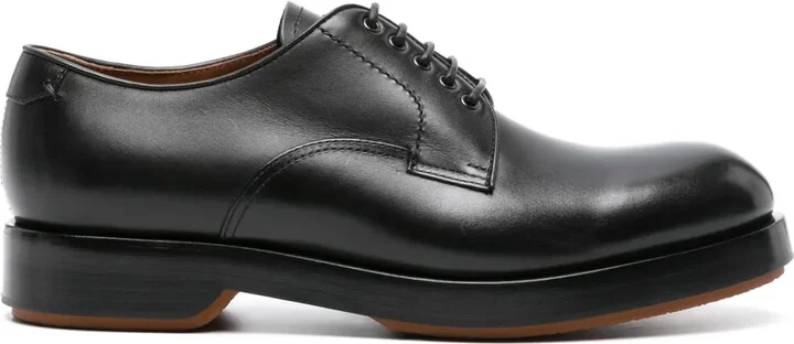Lace-Up Patent Leather Derby Shoes