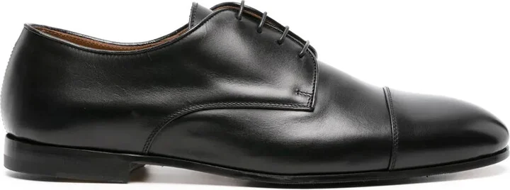 Lace-Up Patent Leather Derby Shoes