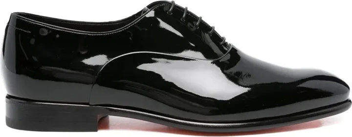 Lace-Up Patent-Leather Oxford Shoes