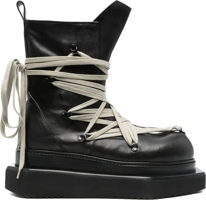 Lace-Up Platform Boots