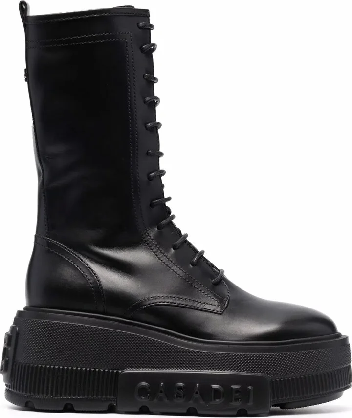 Lace-Up Platform Boots