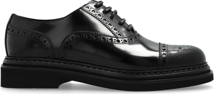 Lace-up Platform Shoes, , - Black