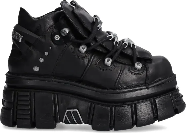 Lace-Up Platform Sneakers