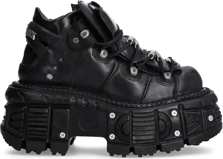 Lace-Up Platform Sneakers
