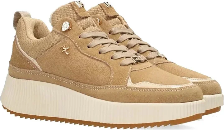 Lace-Up Platform Suede Sneakers - Image 2