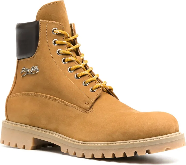 Lace-Up Ridged Sole Boots - Image 2