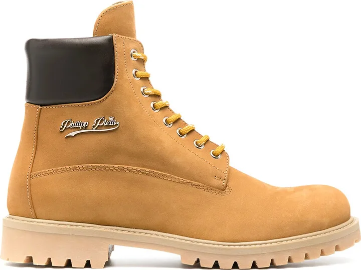 Lace-Up Ridged Sole Boots