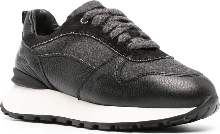 Lace-Up Ridged-Sole Sneakers - Image 2