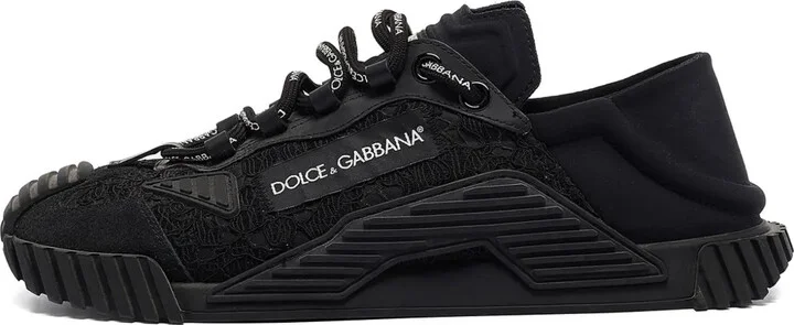 Lace-Up Rubber-Sole Sneakers