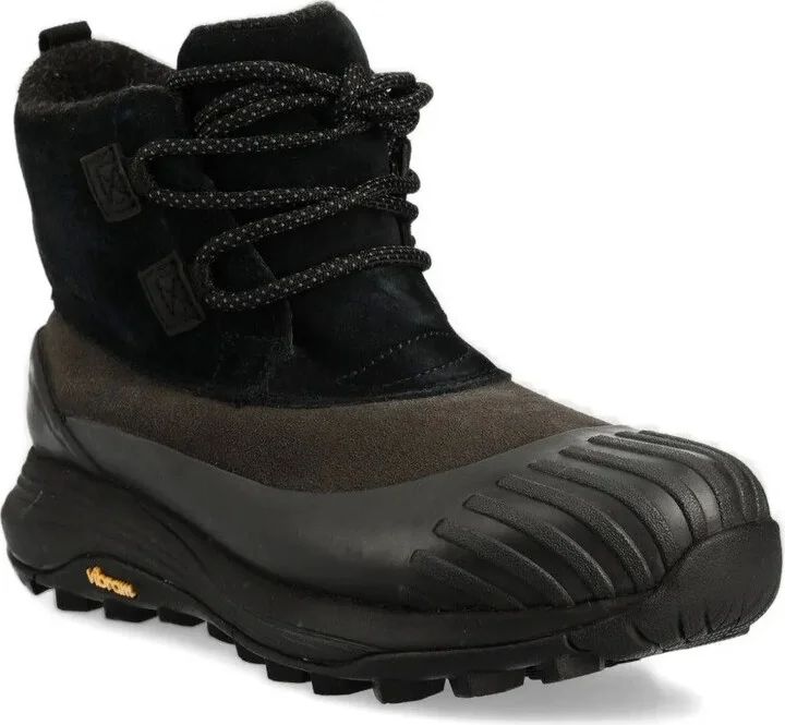 Lace-Up Rubber-Toe Ankle Boots