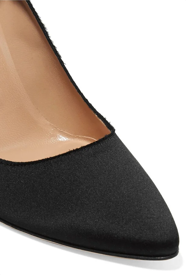 Lace-up satin pumps - Image 4