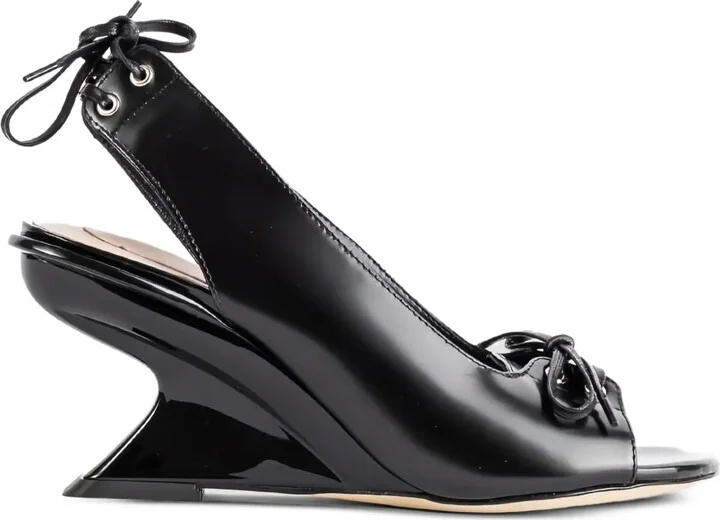 Lace-Up Sculpted-Heel Sandals