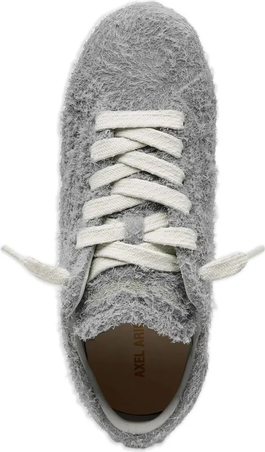 Lace-Up Shaggy Suede Sneakers - Image 3