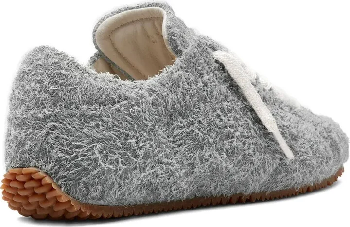 Lace-Up Shaggy Suede Sneakers - Image 5