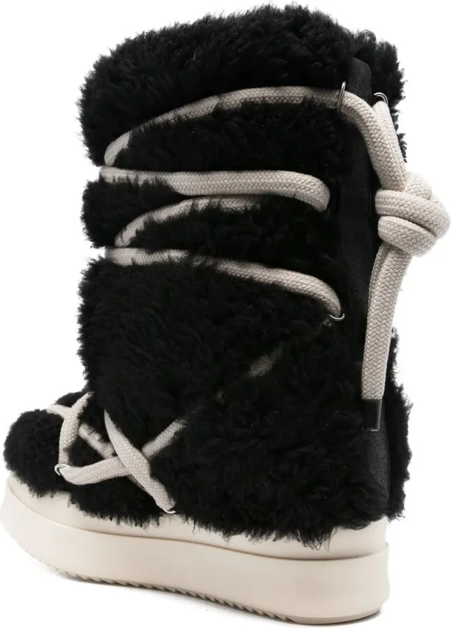 Lace-Up Shearling Boots - Image 3