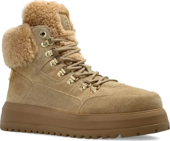 Lace-Up Shearling Boots - Image 2