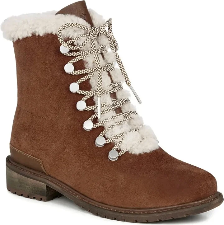 Lace-Up Shearling Boots - Image 2