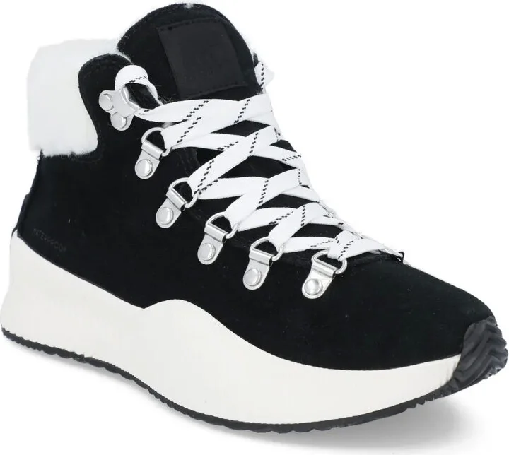 Lace-Up Shearling-Lined Ankle Boots