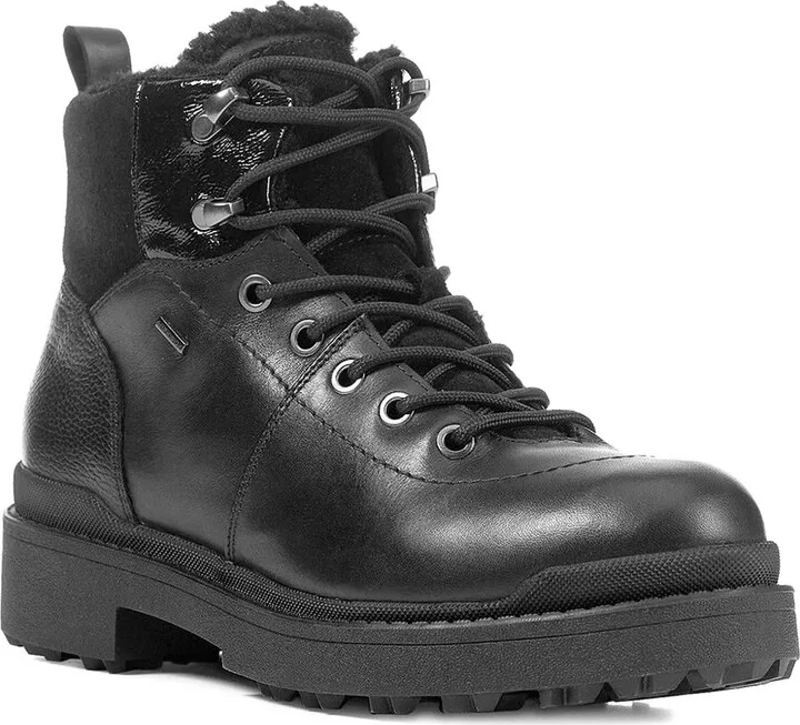 Lace-Up Shearling-Lined Boots