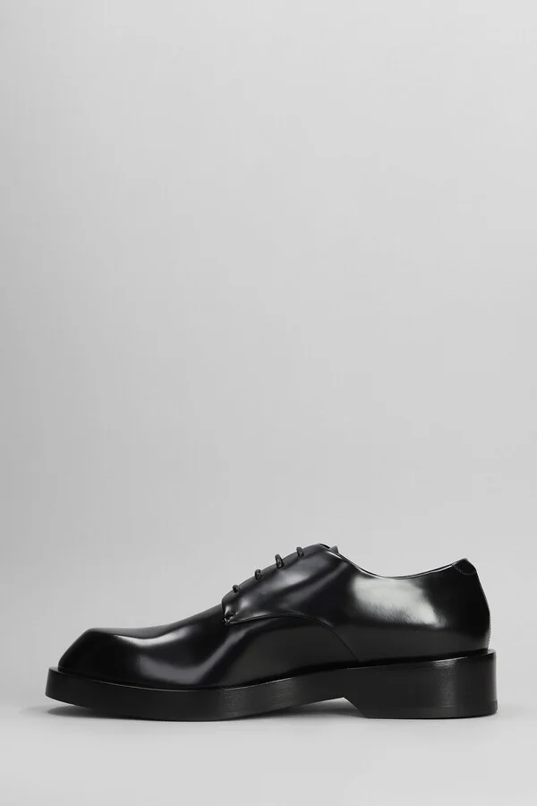 Lace Up Shoes In Black Leather - Image 3