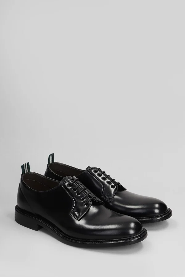 Lace Up Shoes In Black Leather - Image 2