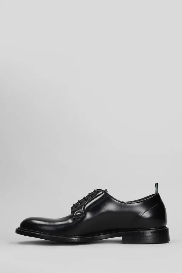 Lace Up Shoes In Black Leather - Image 3