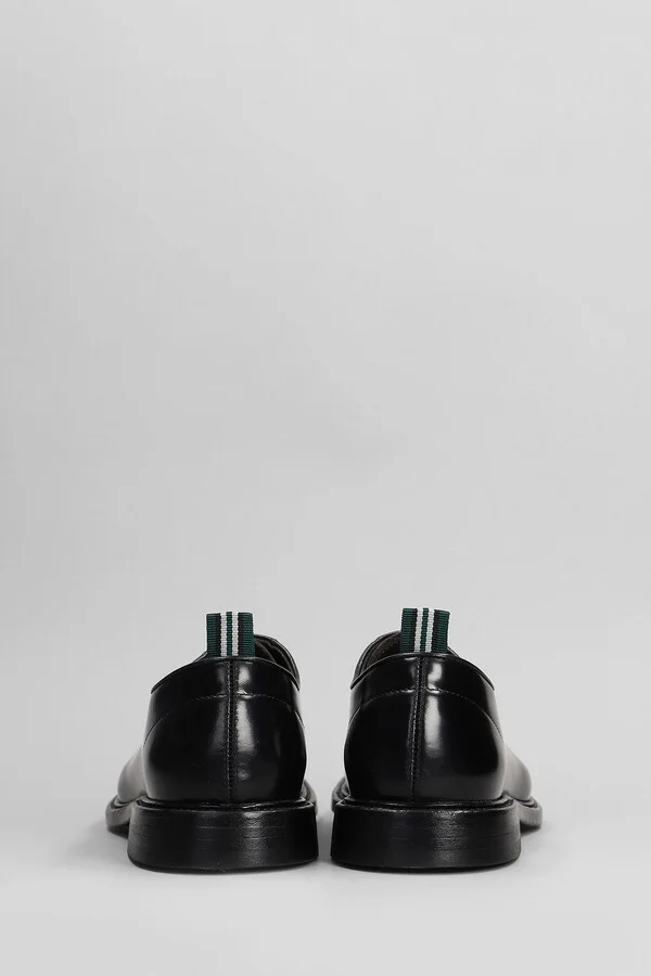Lace Up Shoes In Black Leather - Image 4