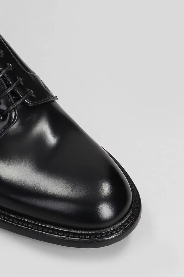Lace Up Shoes In Black Leather - Image 5