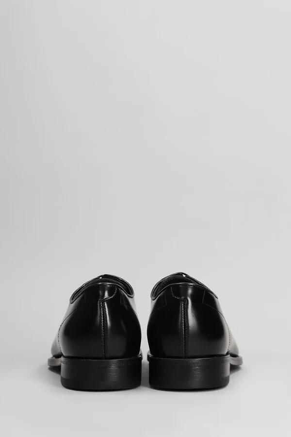 Lace Up Shoes In Black Leather - Image 4