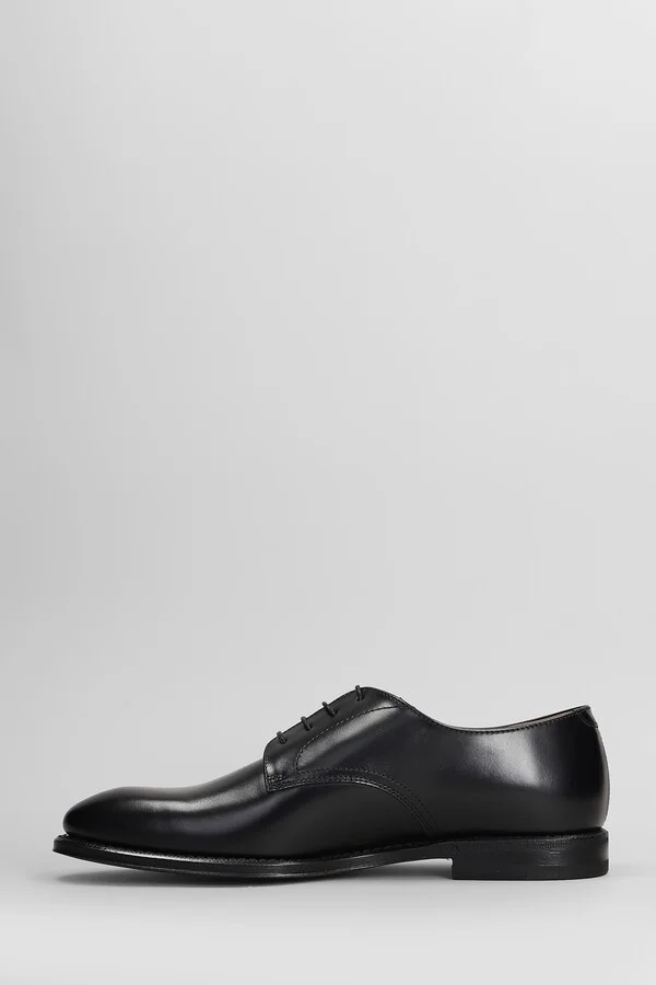 Lace Up Shoes In Black Leather - Image 3