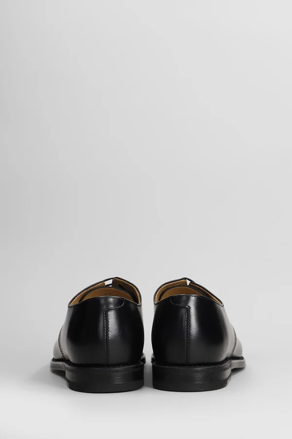 Lace Up Shoes In Black Leather - Image 4