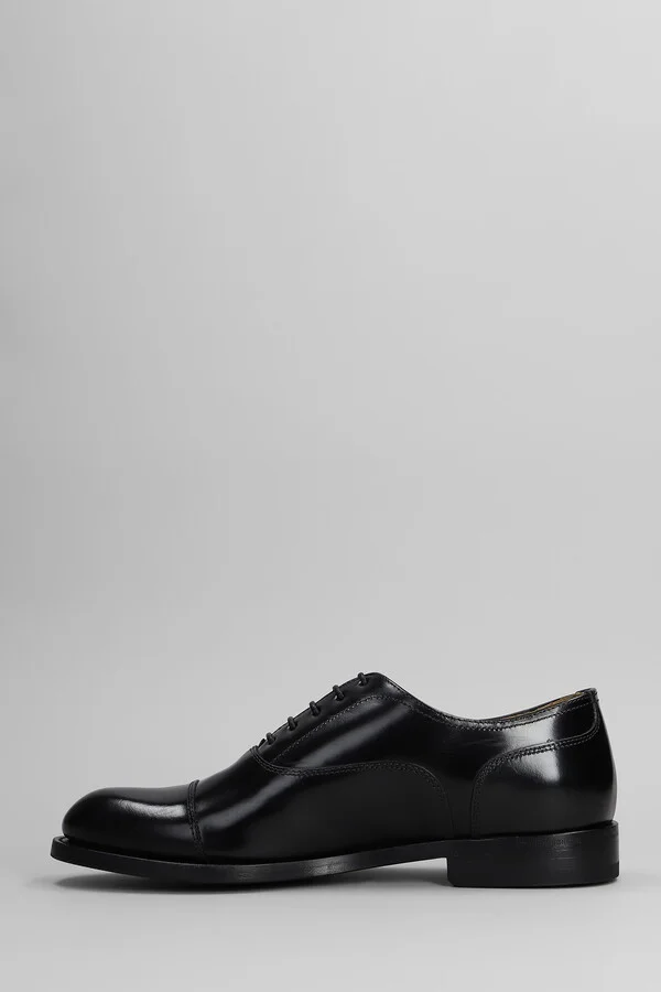 Lace Up Shoes In Black Leather - Image 3