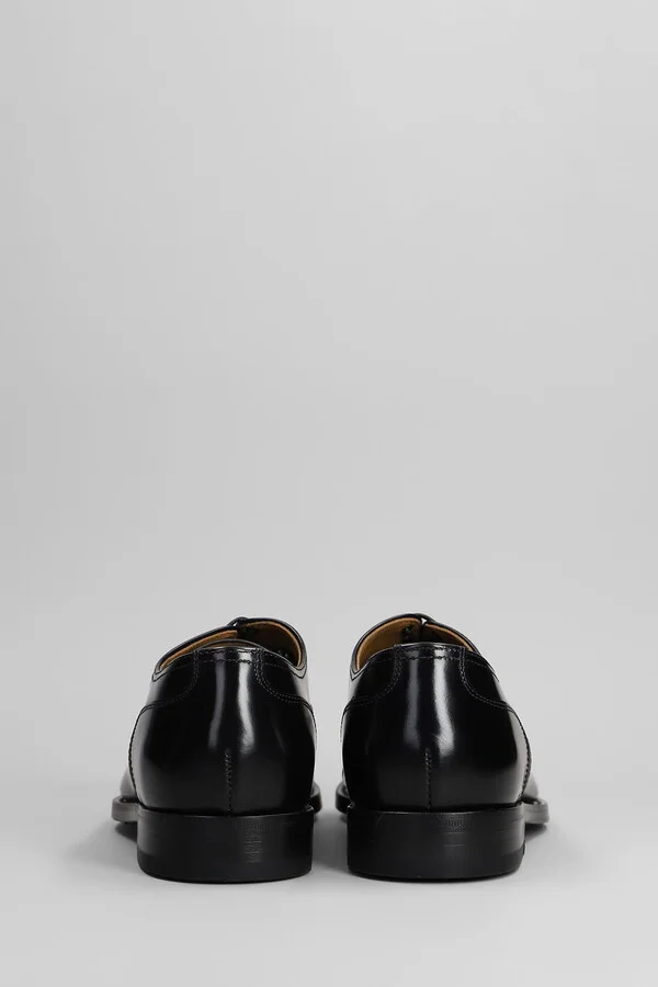 Lace Up Shoes In Black Leather - Image 4