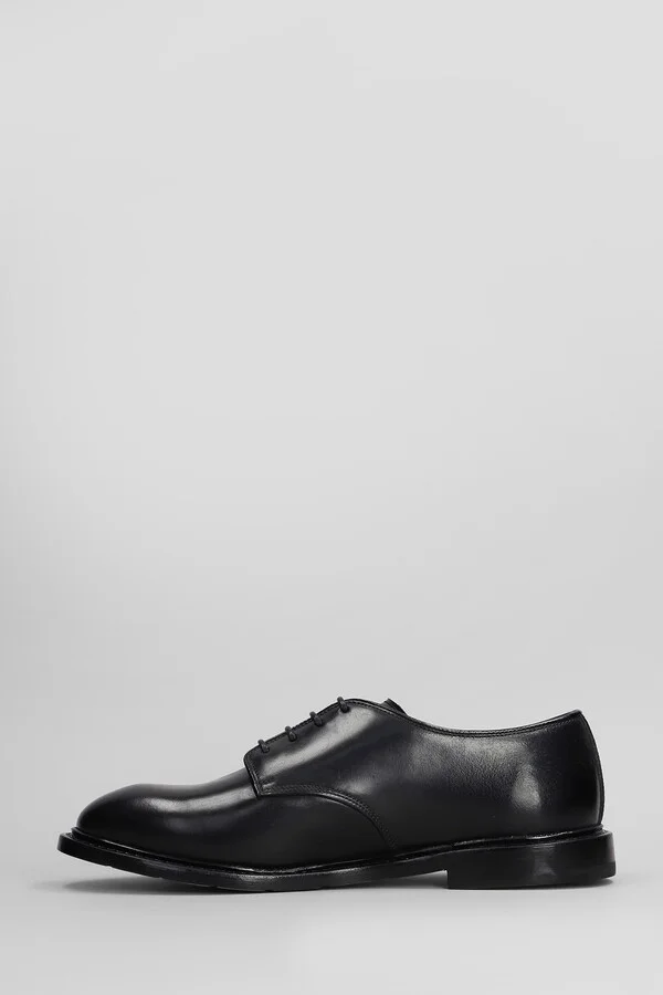 Lace Up Shoes In Black Leather - Image 3