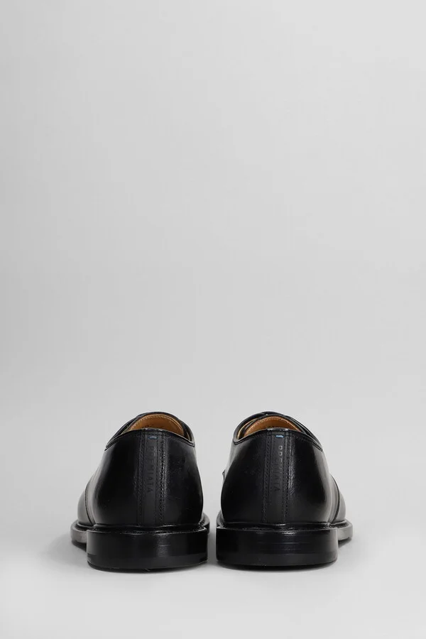 Lace Up Shoes In Black Leather - Image 4