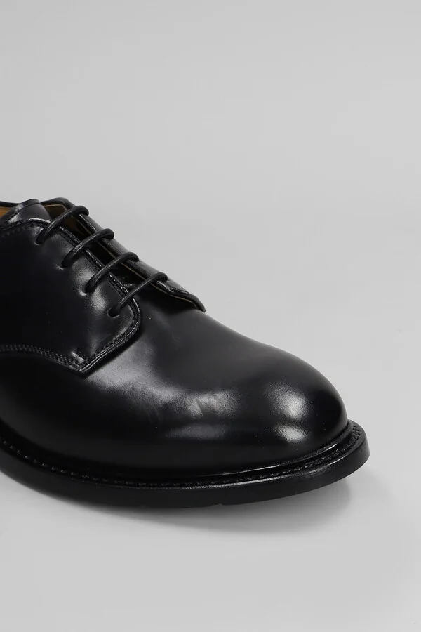 Lace Up Shoes In Black Leather - Image 5